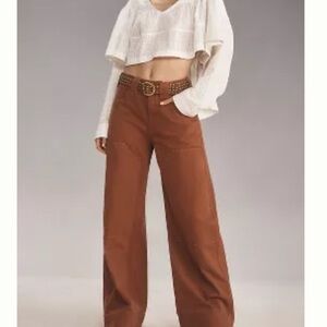 Pilcro Puddle Curve Wide Leg Pants NWT